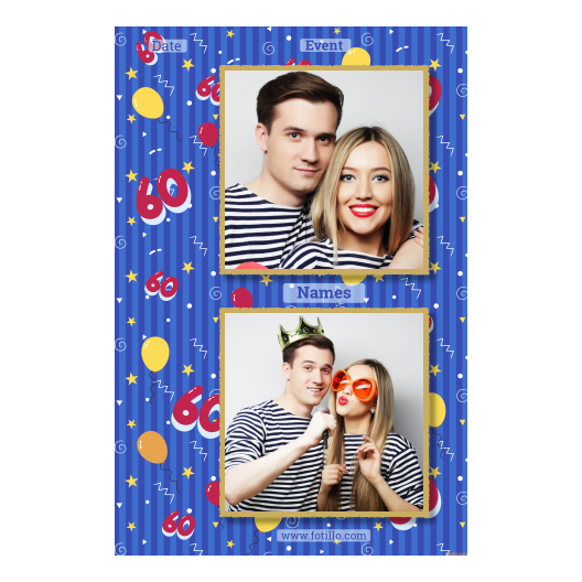 Sześćdziesiątka + balony + 329 złoty z tekstem Sześćdziesiątka + balony + 329 złoty z tekstem