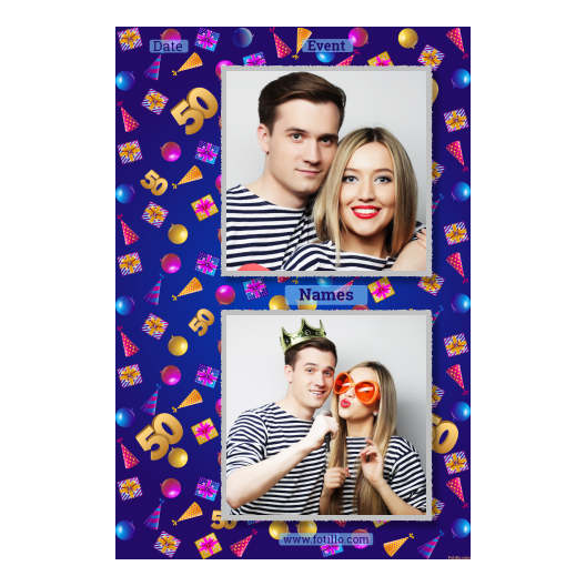 Pięćdziesiątka + balony i prezenty + 329 z tekstem Pięćdziesiątka + balony i prezenty + 329 z tekstem