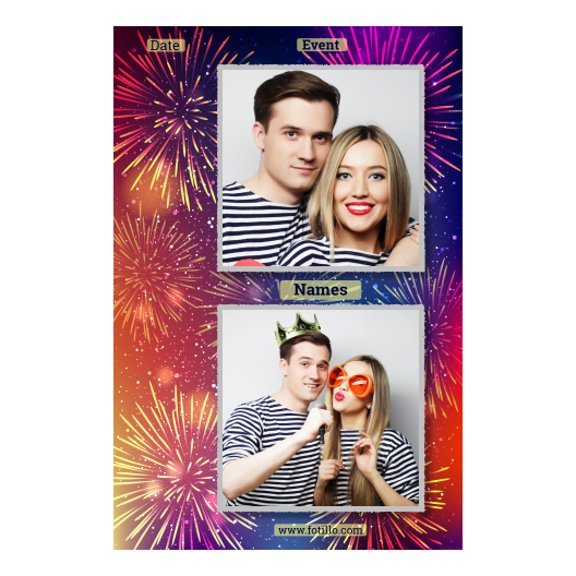 Tło sylwestrowe + fajerwerki + 329 z tekstem Tło sylwestrowe + fajerwerki + 329 z tekstem