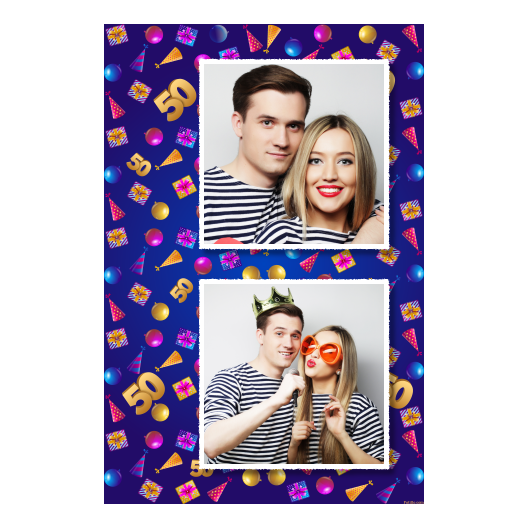 Pięćdziesiątka + balony i prezenty + 329 biały Pięćdziesiątka + balony i prezenty + 329 biały