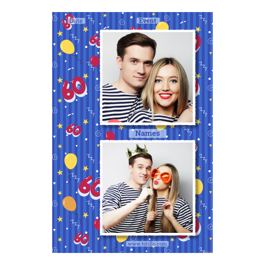 Sześćdziesiątka + balony + 329 biały z tekstem Sześćdziesiątka + balony + 329 biały z tekstem