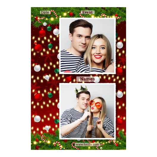 Ozdoby świąteczne + kwiaty i bombki + 329 biały z tekstem Ozdoby świąteczne + kwiaty i bombki + 329 biały z tekstem