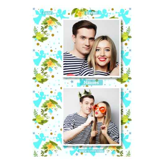 Pierwsza Komunia Święta + Kwiaty, anioły + 329 biały z tekstem Pierwsza Komunia Święta + Kwiaty, anioły + 329 biały z tekstem