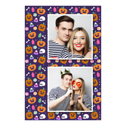 Halloweenowa dynia + kolaż + 329 biały