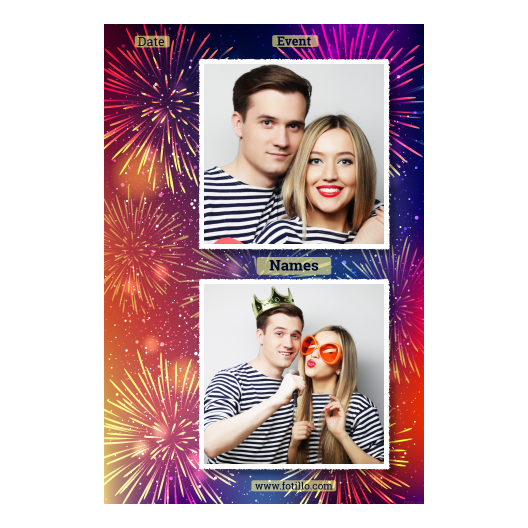 Tło sylwestrowe + fajerwerki + 329 biały z tekstem Tło sylwestrowe + fajerwerki + 329 biały z tekstem