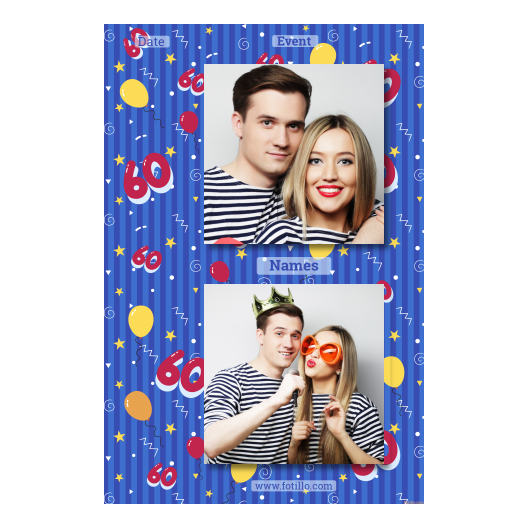 Sześćdziesiątka + balony + 329 brak ramki z tekstem Sześćdziesiątka + balony + 329 brak ramki z tekstem