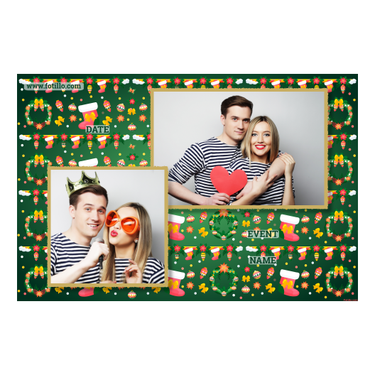 Boże Narodzenie + kwiaty i bombki + 401 złoty z tekstem Boże Narodzenie + kwiaty i bombki + 401 złoty z tekstem