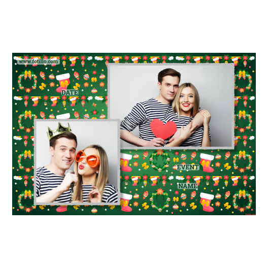 Boże Narodzenie + kwiaty i bombki + 401 z tekstem Boże Narodzenie + kwiaty i bombki + 401 z tekstem