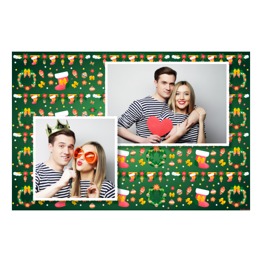 Boże Narodzenie + kwiaty i bombki + 401 biały Boże Narodzenie + kwiaty i bombki + 401 biały