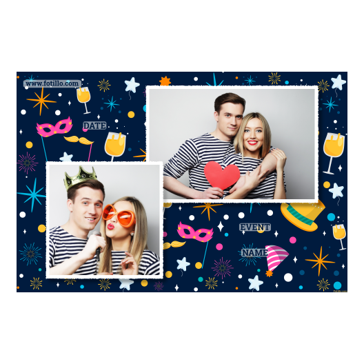 Przyjęcie sylwestrowe + Fajerwerki, gwiazdy + 401 biały z tekstem Przyjęcie sylwestrowe + Fajerwerki, gwiazdy + 401 biały z tekstem