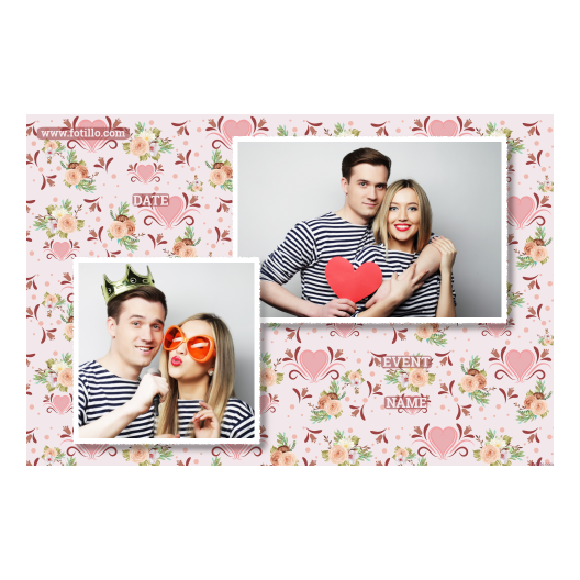 Wesele + kwiaty i serca + 401 biały z tekstem Wesele + kwiaty i serca + 401 biały z tekstem