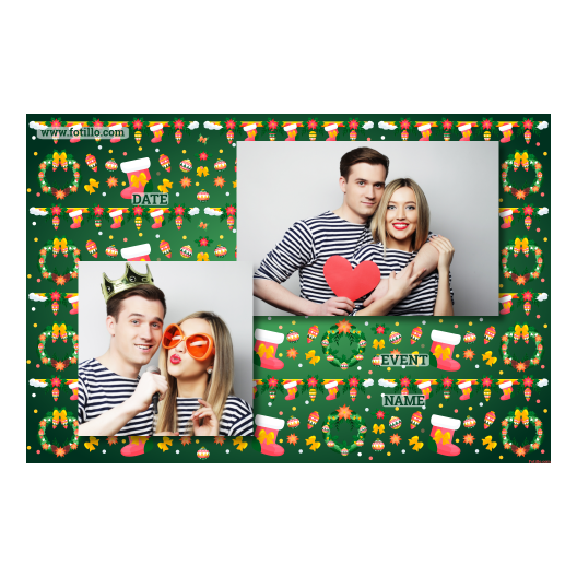 Boże Narodzenie + kwiaty i bombki + 401 brak ramki z tekstem Boże Narodzenie + kwiaty i bombki + 401 brak ramki z tekstem