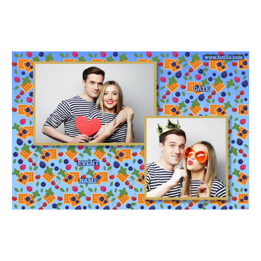 Dzień Gofra + owoce + 402 złoty z tekstem Dzień Gofra + owoce + 402 złoty z tekstem