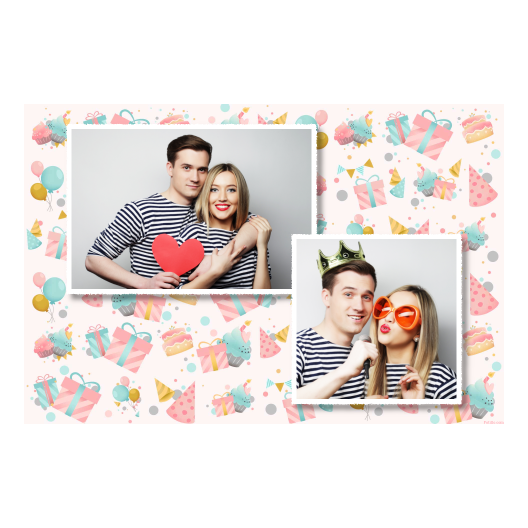 Birthday Party + collage + 402 white