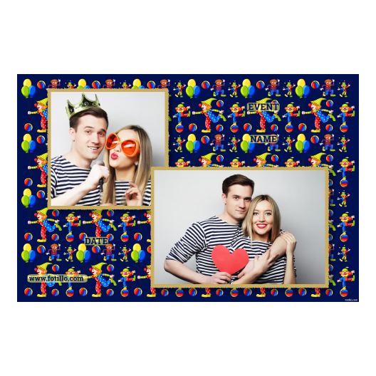 Dzień Klauna + Balony, kulki + 403 złoty z tekstem Dzień Klauna + Balony, kulki + 403 złoty z tekstem