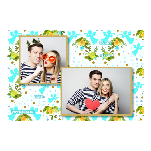 Pierwsza Komunia Święta + Kwiaty, anioły + 403 złoty z tekstem