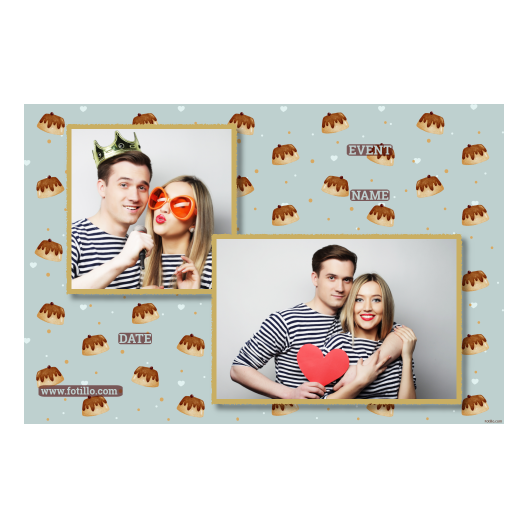 Dzień Budyniu + serca i słodycze + 403 złoty z tekstem Dzień Budyniu + serca i słodycze + 403 złoty z tekstem