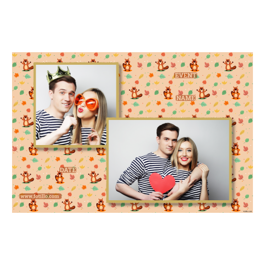 Dzień bobra + liście + 403 złoty z tekstem Dzień bobra + liście + 403 złoty z tekstem