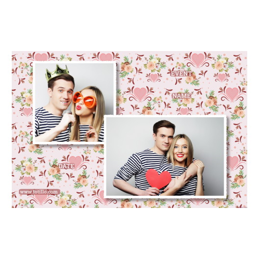 Wesele + kwiaty i serca + 403 biały z tekstem