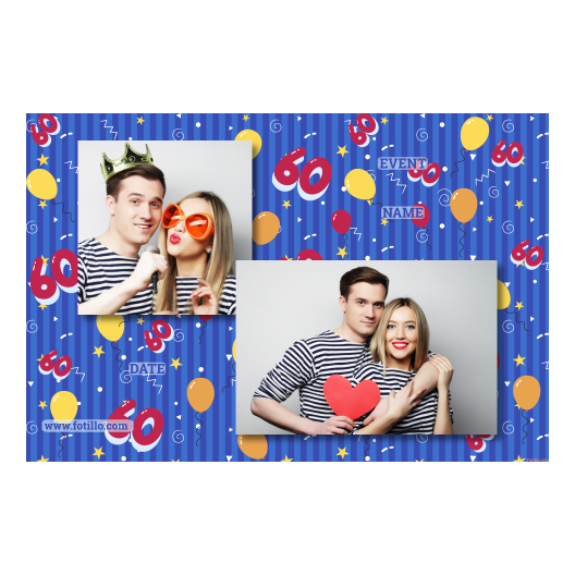 Sześćdziesiątka + balony + 403 brak ramki z tekstem Sześćdziesiątka + balony + 403 brak ramki z tekstem