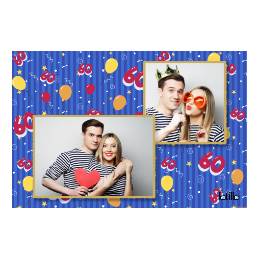 Sześćdziesiątka + balony + 404 złoty Sześćdziesiątka + balony + 404 złoty