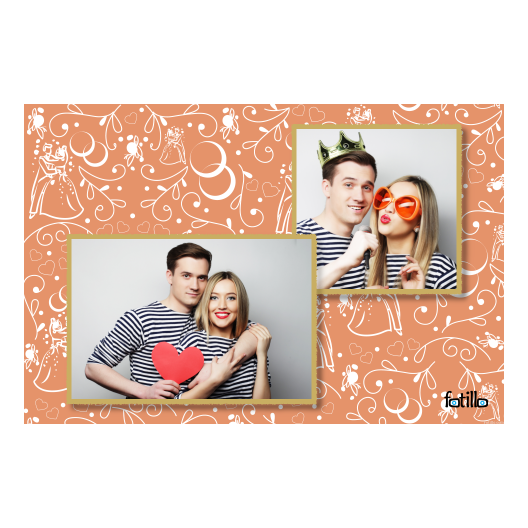 Wedding Photo + hearts + 404 gold