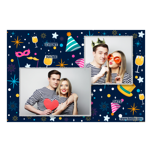 Przyjęcie sylwestrowe + Fajerwerki, gwiazdy + 404 z tekstem Przyjęcie sylwestrowe + Fajerwerki, gwiazdy + 404 z tekstem