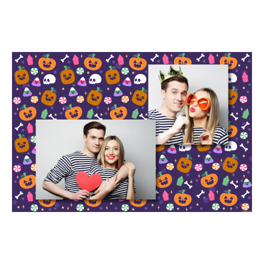 Halloweenowa dynia + kolaż + 404 brak ramki