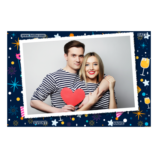 Przyjęcie sylwestrowe + Fajerwerki, gwiazdy + 405 biały z tekstem Przyjęcie sylwestrowe + Fajerwerki, gwiazdy + 405 biały z tekstem