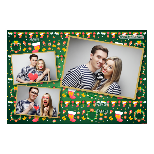 Boże Narodzenie + kwiaty i bombki + 406 złoty z tekstem Boże Narodzenie + kwiaty i bombki + 406 złoty z tekstem