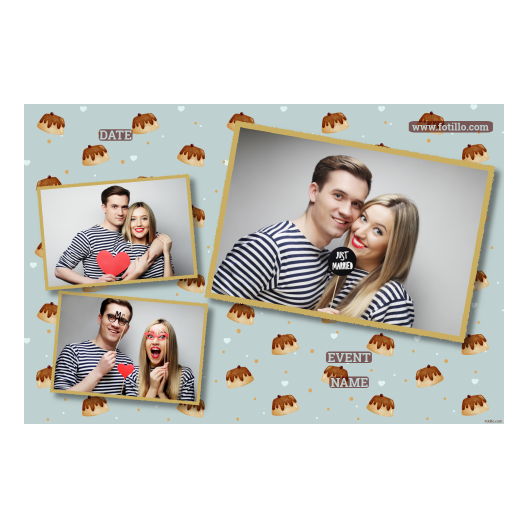 Dzień Budyniu + serca i słodycze + 406 złoty z tekstem Dzień Budyniu + serca i słodycze + 406 złoty z tekstem