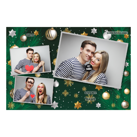 Bożonarodzeniowe gwiazdy + bombki, model 406 z tekstem Bożonarodzeniowe gwiazdy + bombki, model 406 z tekstem