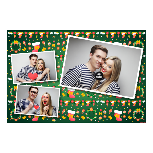 Boże Narodzenie + kwiaty i bombki + 406 biały Boże Narodzenie + kwiaty i bombki + 406 biały