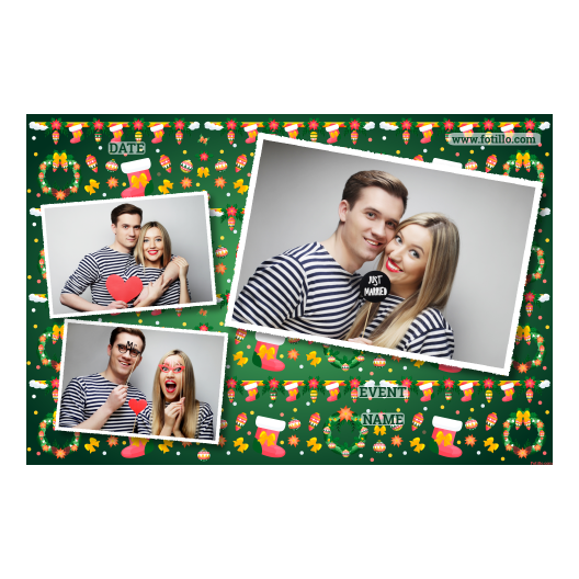 Boże Narodzenie + kwiaty i bombki + 406 biały z tekstem Boże Narodzenie + kwiaty i bombki + 406 biały z tekstem