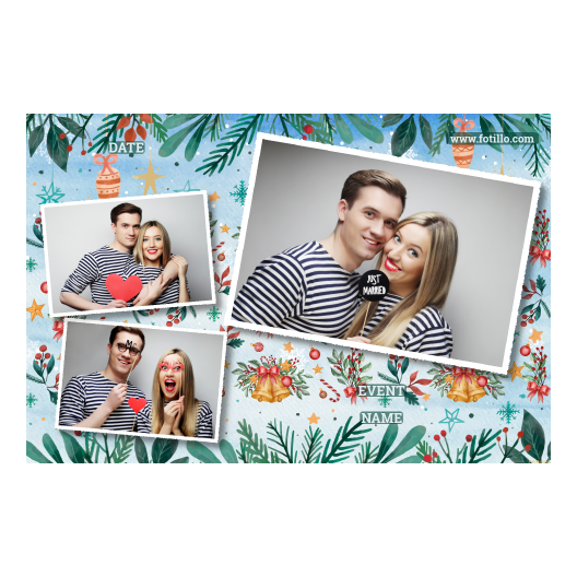 Dzwoneczki świąteczne + dekoracje + 406 biały z tekstem Dzwoneczki świąteczne + dekoracje + 406 biały z tekstem