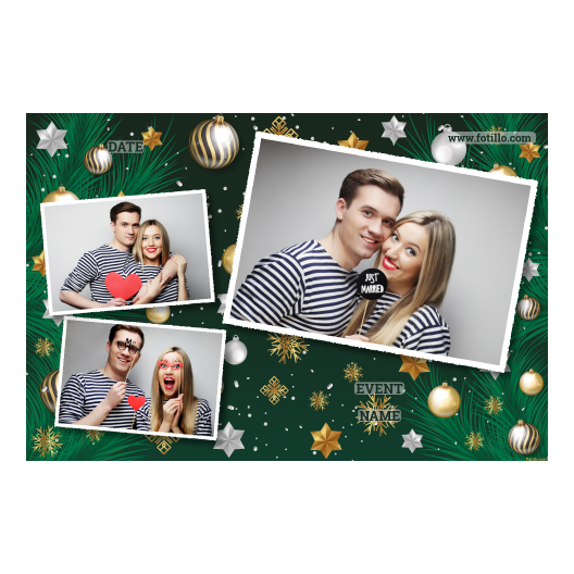 Bożonarodzeniowe gwiazdy + bombki, model 406 biały z tekstem Bożonarodzeniowe gwiazdy + bombki, model 406 biały z tekstem