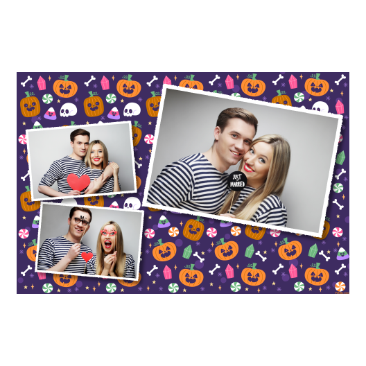 Halloweenowa dynia + kolaż + 406 biały Halloweenowa dynia + kolaż + 406 biały