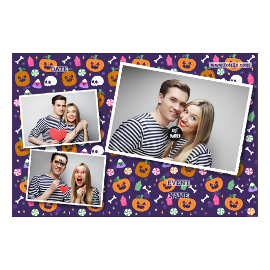 Halloweenowa dynia + kolaż + 406 biały z tekstem Halloweenowa dynia + kolaż + 406 biały z tekstem