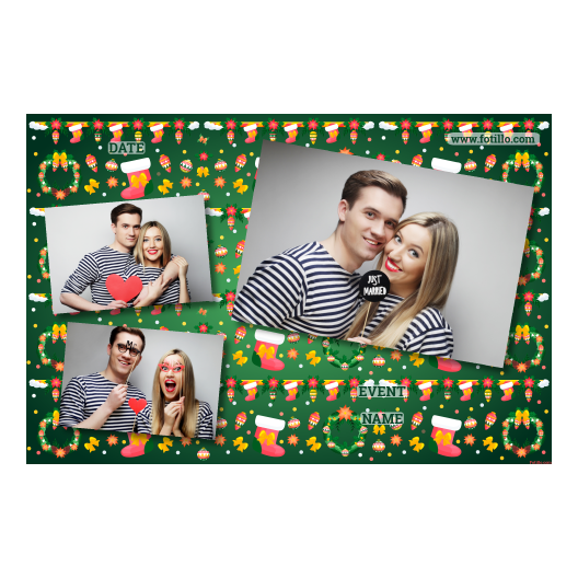 Boże Narodzenie + kwiaty i bombki + 406 brak ramki z tekstem Boże Narodzenie + kwiaty i bombki + 406 brak ramki z tekstem