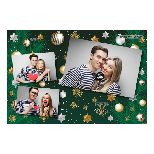 Bożonarodzeniowe gwiazdy + bombki, model 406 brak ramki z tekstem Bożonarodzeniowe gwiazdy + bombki, model 406 brak ramki z tekstem