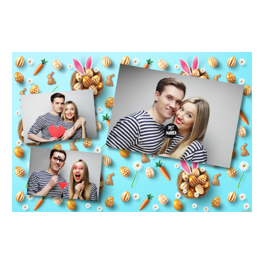 Easter Bunny + easter eggs + 406 no frame