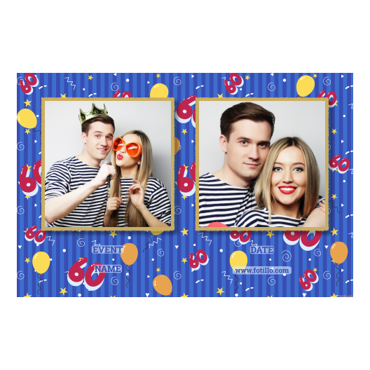 Sześćdziesiątka + balony + 407 złoty z tekstem Sześćdziesiątka + balony + 407 złoty z tekstem