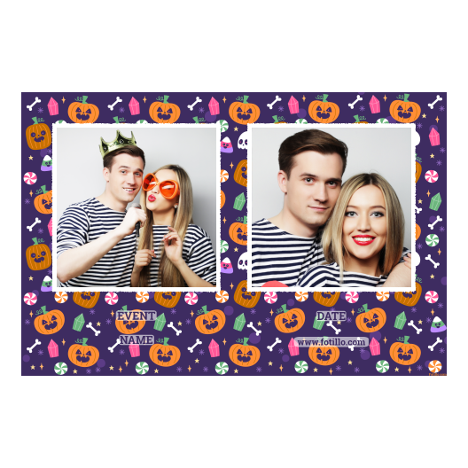 Halloweenowa dynia + kolaż + 407 biały z tekstem Halloweenowa dynia + kolaż + 407 biały z tekstem