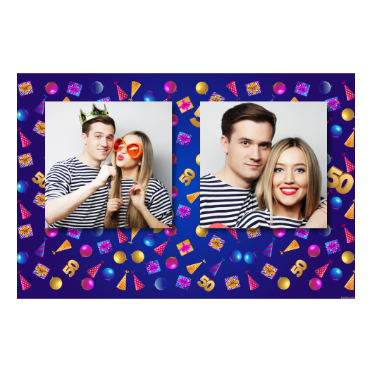 Pięćdziesiątka + balony i prezenty + 407 brak ramki Pięćdziesiątka + balony i prezenty + 407 brak ramki