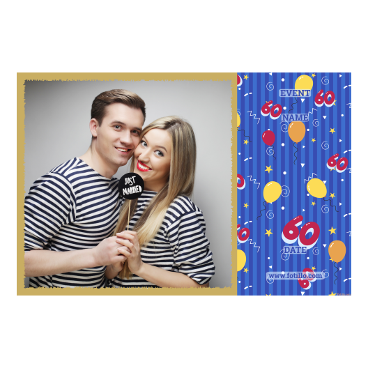 Sześćdziesiątka + balony + 408 złoty z tekstem Sześćdziesiątka + balony + 408 złoty z tekstem