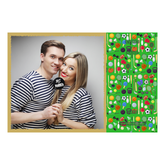 Dzień sportu + wyposażenie + 408 złoty z tekstem Dzień sportu + wyposażenie + 408 złoty z tekstem