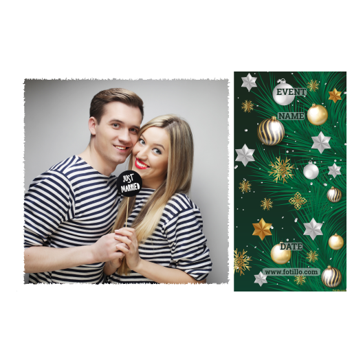 Bożonarodzeniowe gwiazdy + bombki, model 408 biały z tekstem Bożonarodzeniowe gwiazdy + bombki, model 408 biały z tekstem