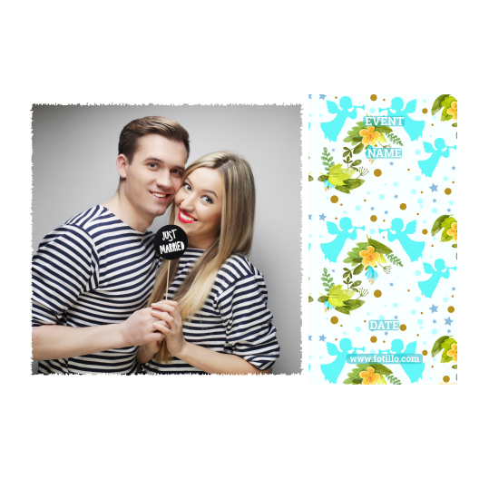 Pierwsza Komunia Święta + Kwiaty, anioły + 408 biały z tekstem Pierwsza Komunia Święta + Kwiaty, anioły + 408 biały z tekstem