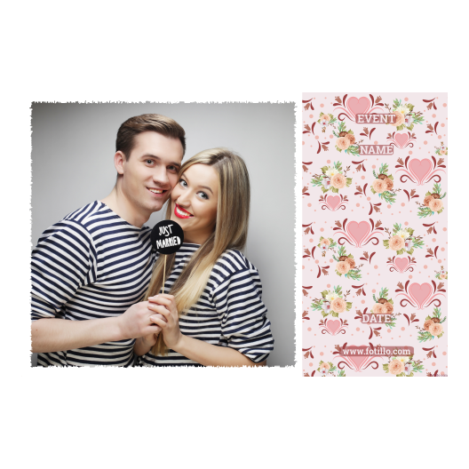 Wesele + kwiaty i serca + 408 biały z tekstem Wesele + kwiaty i serca + 408 biały z tekstem