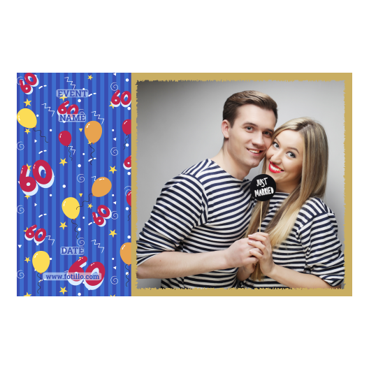 Sześćdziesiątka + balony + 409 złoty z tekstem Sześćdziesiątka + balony + 409 złoty z tekstem